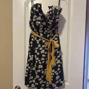 Black and gold sun dress
